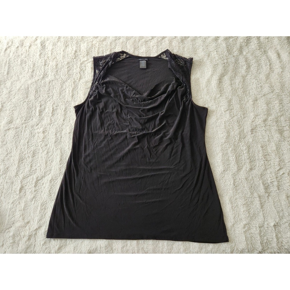 Torrid Top 2 Black Cowl Neck Lace Shoulder Sleeveless Blouse Plus Size 2X